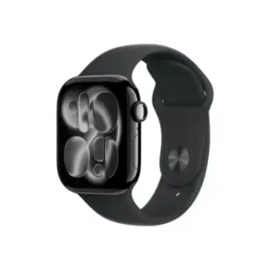 Apple Watch Series 11u00a0GPSu00a042mmu00a0Jet Black Aluminium Case with Black Sport Band - S/M