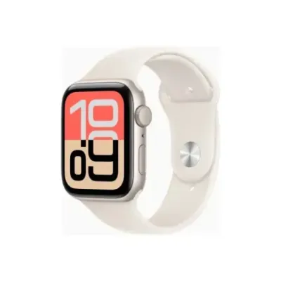 Apple Watch SE 3u00a0GPSu00a044mmu00a0Starlight Aluminium Case with Starlight Sport Band - S/M