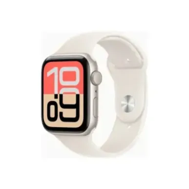 Apple Watch SE 3u00a0GPS + Cellular 44mmu00a0Starlight Aluminium Case with Starlight Sport Band - M/L