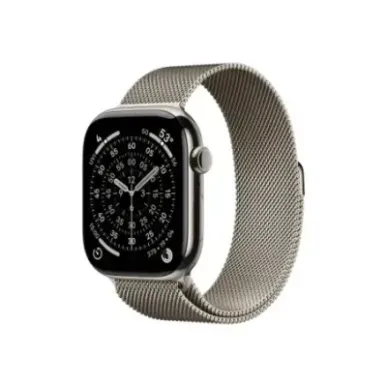 Apple Watch Series 11u00a0GPS + Cellular 46mmu00a0Natural Titanium Case with Natural Milanese Loop - M/L