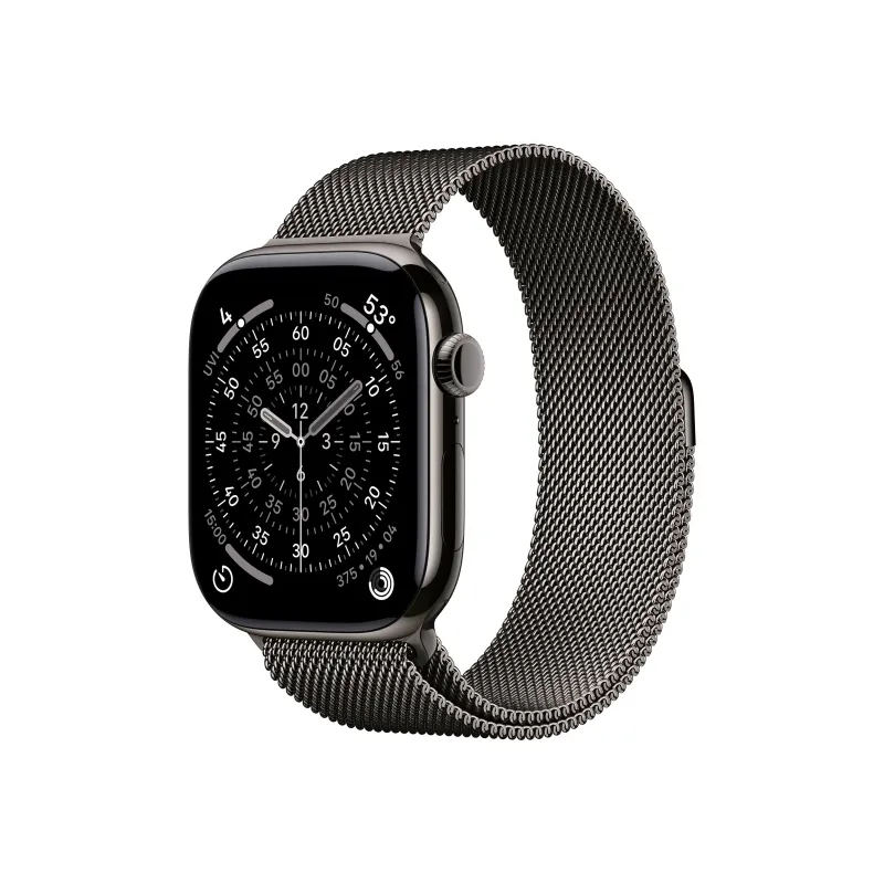 Apple Watch Series 11u00a0GPS + Cellular 46mmu00a0Slate Titanium Case with Slate Milanese Loop - M/L
