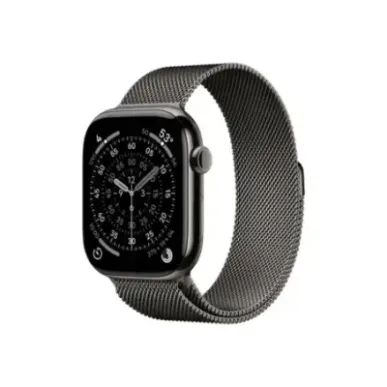 Apple Watch Series 11u00a0GPS + Cellular 46mmu00a0Slate Titanium Case with Slate Milanese Loop - M/L