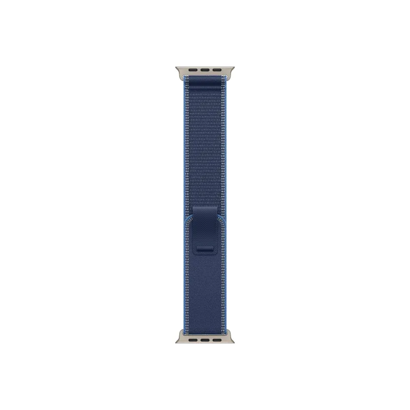 Apple 49mm Blue/Bright Blue Trailu00a0Loopu00a0-u00a0M/L - Natural Titanium Finish