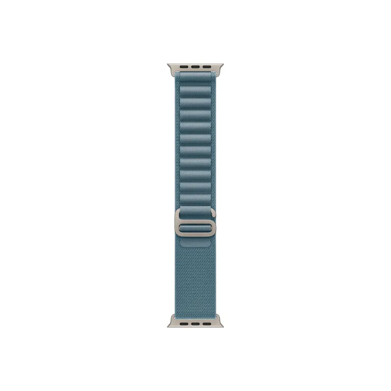 Apple 49mm Light Blue Alpineu00a0Loop -u00a0Small - Natural Titanium Finish