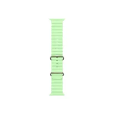 Apple 49mm Neon Green Oceanu00a0Band - Natural Titanium Finish