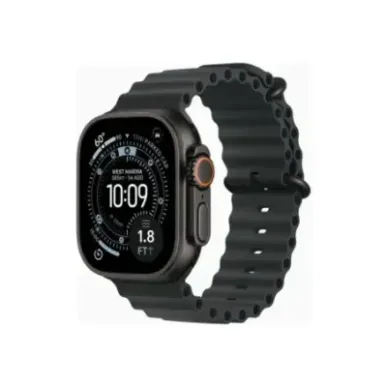 Apple Watch Ultra 3u00a0GPS + Cellularu00a049mmu00a0Black Titanium Case with Black Ocean Band