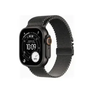 Apple Watch Ultra 3u00a0GPS + Cellularu00a049mmu00a0Black Titanium Case with Black Titanium Milanese Loop - Large