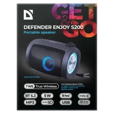 BLUETOOTH SPEAKER DEFENDER S200 5W BLACK