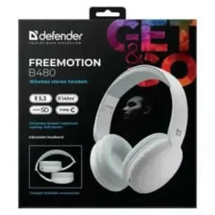 HEADPHONES DEFENDER BLUETOOTH FREEMOTION B480 WHITE