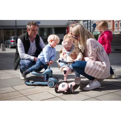 2-in-1 Kolmerattaline tõukeratas Scoot And Ride Highwaykick 1 Roosa värvi - kiire tarne!