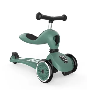 2-in-1 Scoot And Ride Highwaykick 1 Forest Kolmerattaline tõukeratas