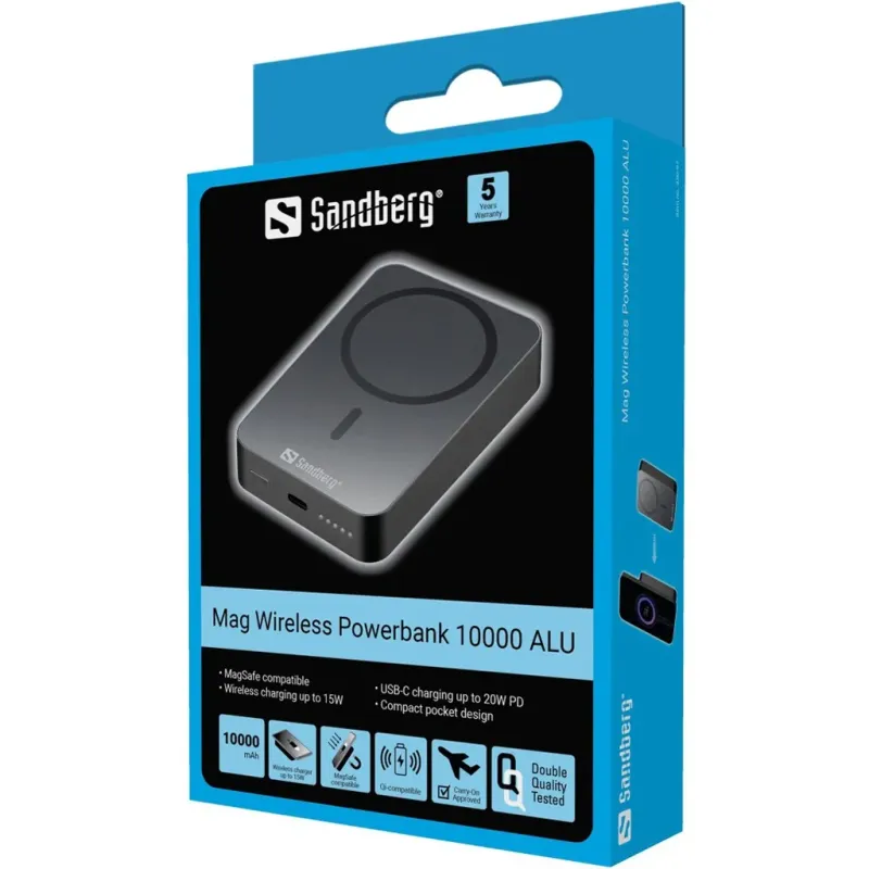 Sandberg 420-97 Mag Wireless Powerbank10000ALU Sandberg 420-97 Mag Wireless Powerbank10000ALU