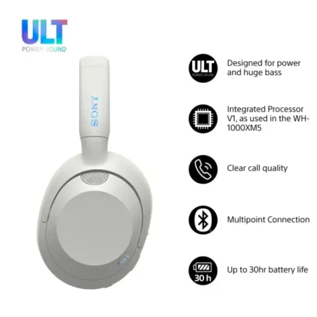 Sony ULT WEAR - Wireless Bluetooth Headphones with ULT POWER SOUND, Ultimate Deep Bass, Noise Cancelling, Clear Call