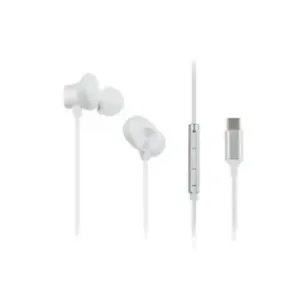 Panasonic RP-TCM225DEW USB-C Wired Earphones, In-Ear with Built-in Mic, White Panasonic