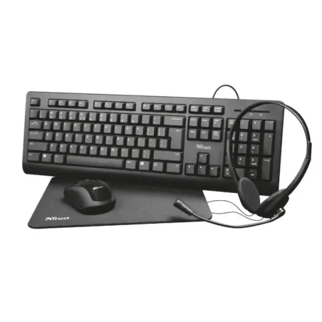 ГАРНИТУРА TRUST +МЫШЬ +M.PAD+КЛАВИАТУРА/НАБОР PRIMO 24260