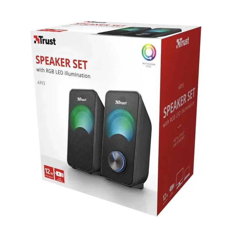 Speaker TRUST Arys Compact RGB Black 23120