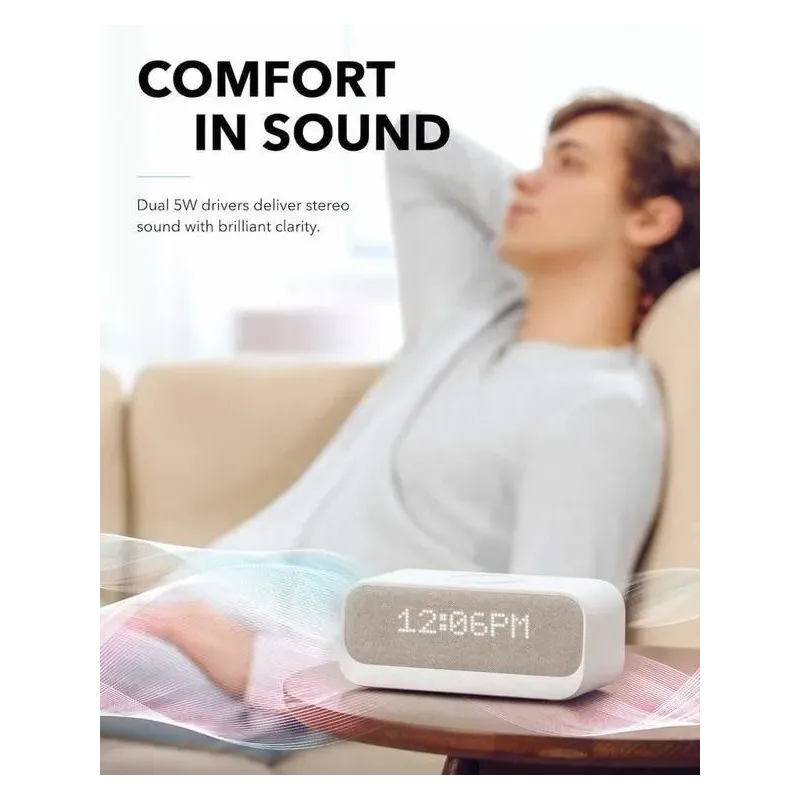 Portable Speaker SOUNDCORE Wakey White Wireless 2xUSB 2.0 Bluetooth A3300G21