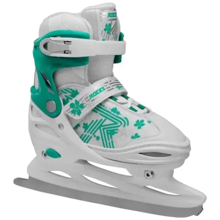 Roces Jokey 3.0 Girls Ice Skates (White/Turquoise|30-33)