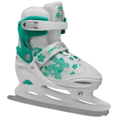 Roces Jokey 3.0 Girls Ice Skates (White/Turquoise|30-33)
