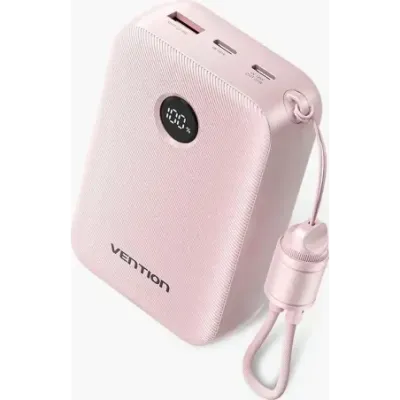 Powerbank Vention 20000mAh 2 x USB-C 1x USB-A z wyświetlaczem 22,5W różowy