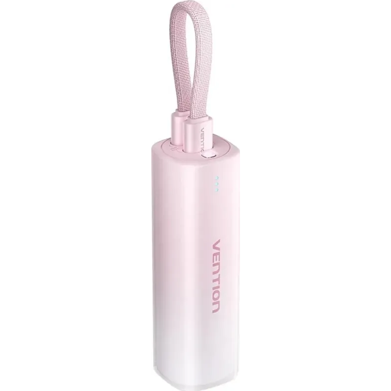 Powerbank Vention 20W PD USB-C Lightning 5000 mAh różowyi gradient