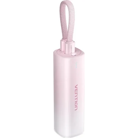 Powerbank Vention 20W PD USB-C Lightning 5000 mAh różowyi gradient
