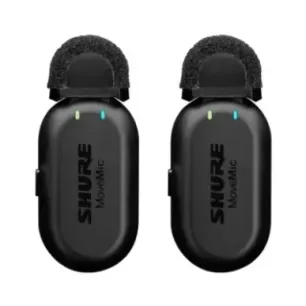 Shure MoveMic Two Channel Wireless Lavalier Microphones Noise reduction