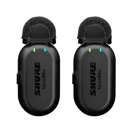 Shure MoveMic Two Channel Wireless Lavalier Microphones Noise reduction