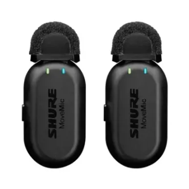 Shure MoveMic Two Channel Wireless Lavalier Microphones Noise reduction
