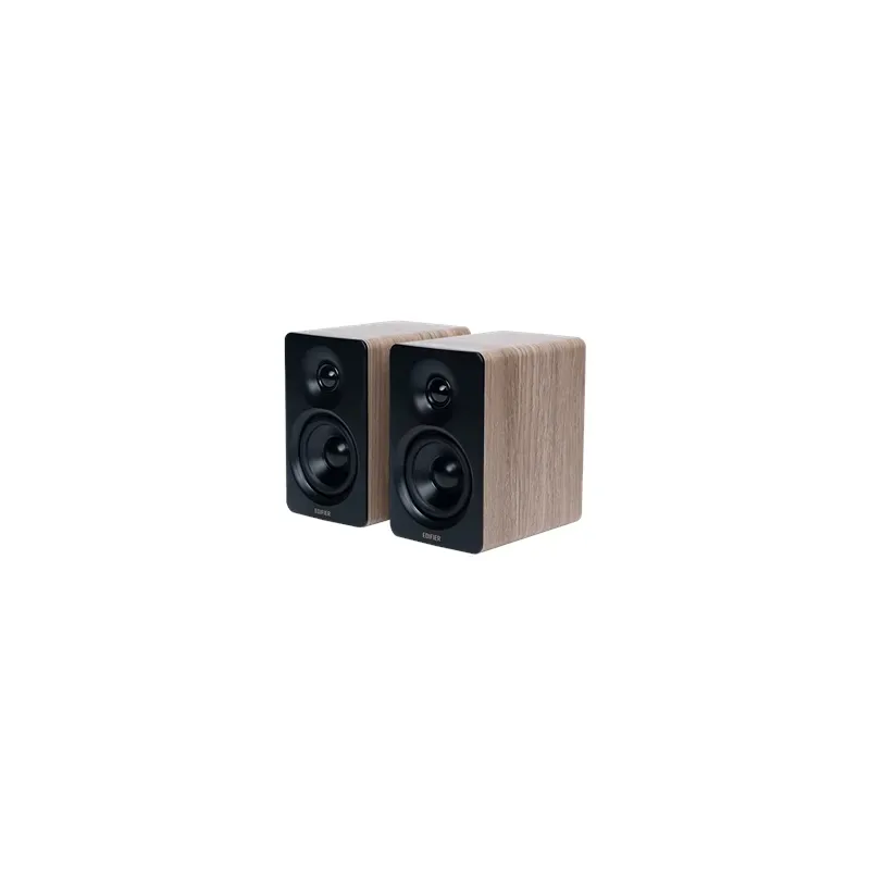 Edifier M60 Compact Desktop 2.0 Speakers, Classic Oak
