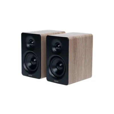 Edifier M60 Compact Desktop 2.0 Speakers, Classic Oak