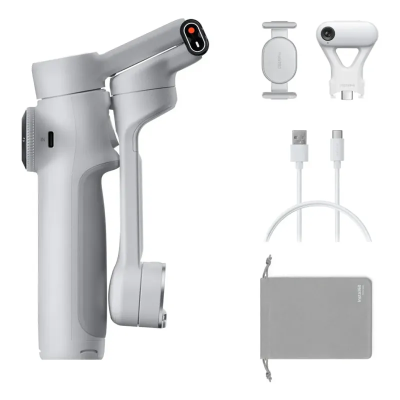 Insta360 Flow 2 AI Tracker Bundle Smartphone camera stabilizer Light grey