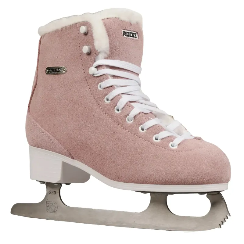 Roces Suede Eco-Fur Figure Skates (Suede Pink|36)