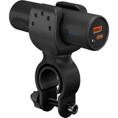 Goobay Bike Powerbank 5.0 with Reinforced Holder for Bicycle Handlebars 60656 5000 mAh Black